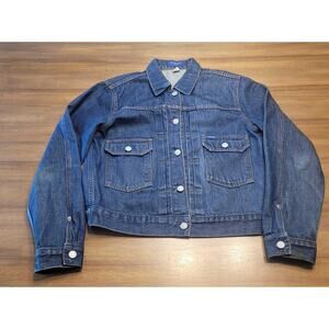 VTG Guess Denim Jacket Women’s L Blue Jean Trucker USA Y2K Streetwear AST874 EUC